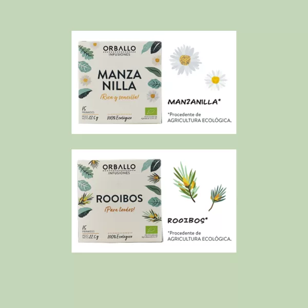 Manzanilla y rooibos