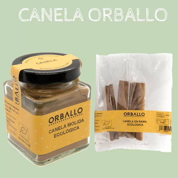 Canela molida y en rama